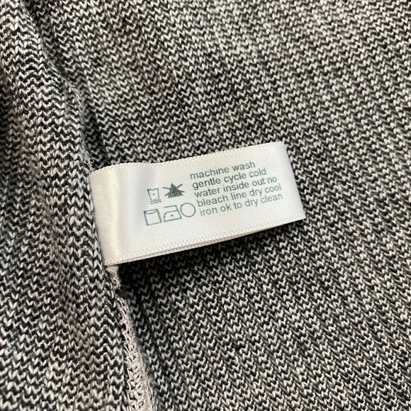 Three Dot Cardigan Sweater Womens Medium Gray Shaker Knit Open Front Minimal - Picture 13 of 14